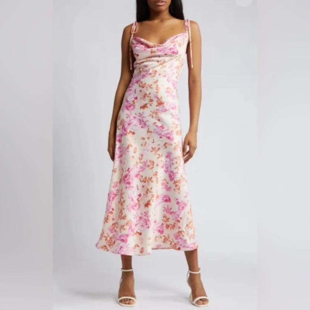 WAYF The Beverly Cowl Neck Midi - Picture 1 of 12